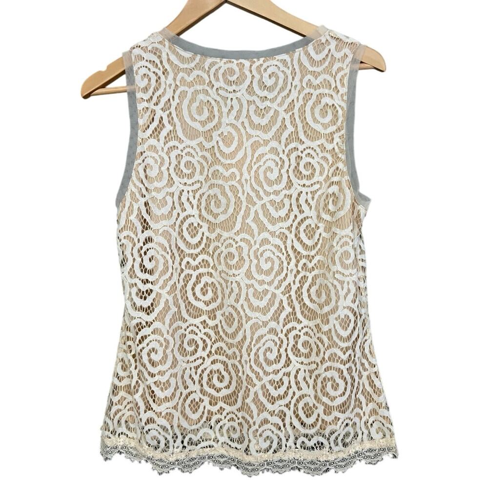 Rye Tanks Camisoles Women’s Sz M Tops Ivory Lace Coquette Feminine Sheer (1-NWT) - Picture 5 of 14